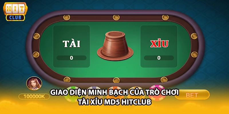 Giao diện minh bạch của trò chơi tài xỉu MD5 HITCLUB